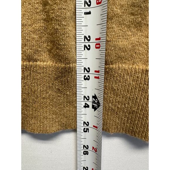 J.Crew Wool Cashmere Camel Sweater Tan Embroidered Animal Pullover Sz S - Picture 5 of 9